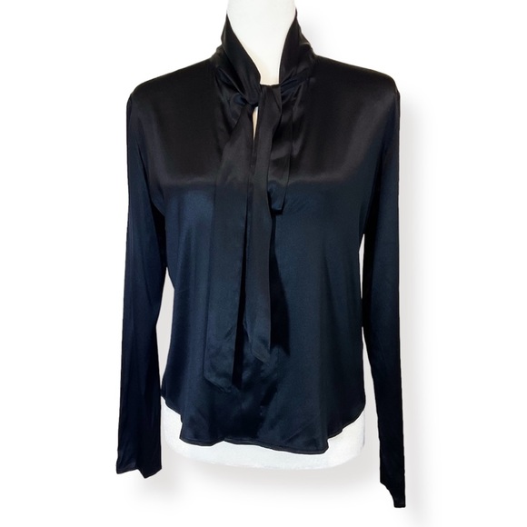 Club Monaco Tops - Club Monaco Silk Scarf Tie Popover Top